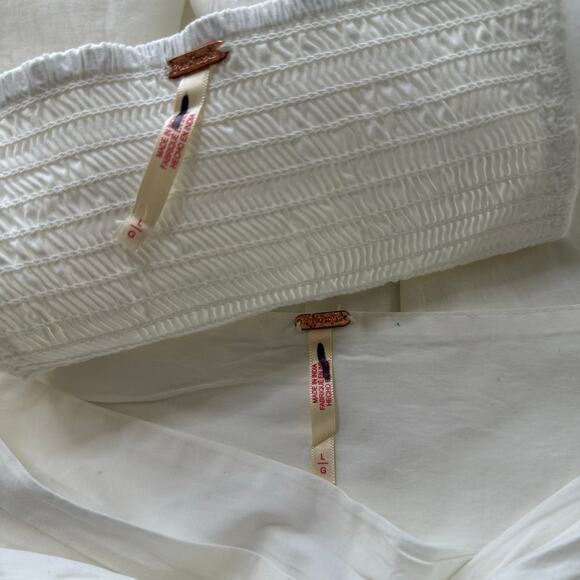 Free People set co-ord crop top and midi skirt pleated matching set boho Large - Picture 10 of 12